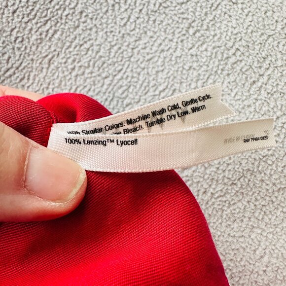 Soma Pajama Set Womens Medium Red Notch Color Top Pants Lenzing Lyocell - Picture 11 of 12